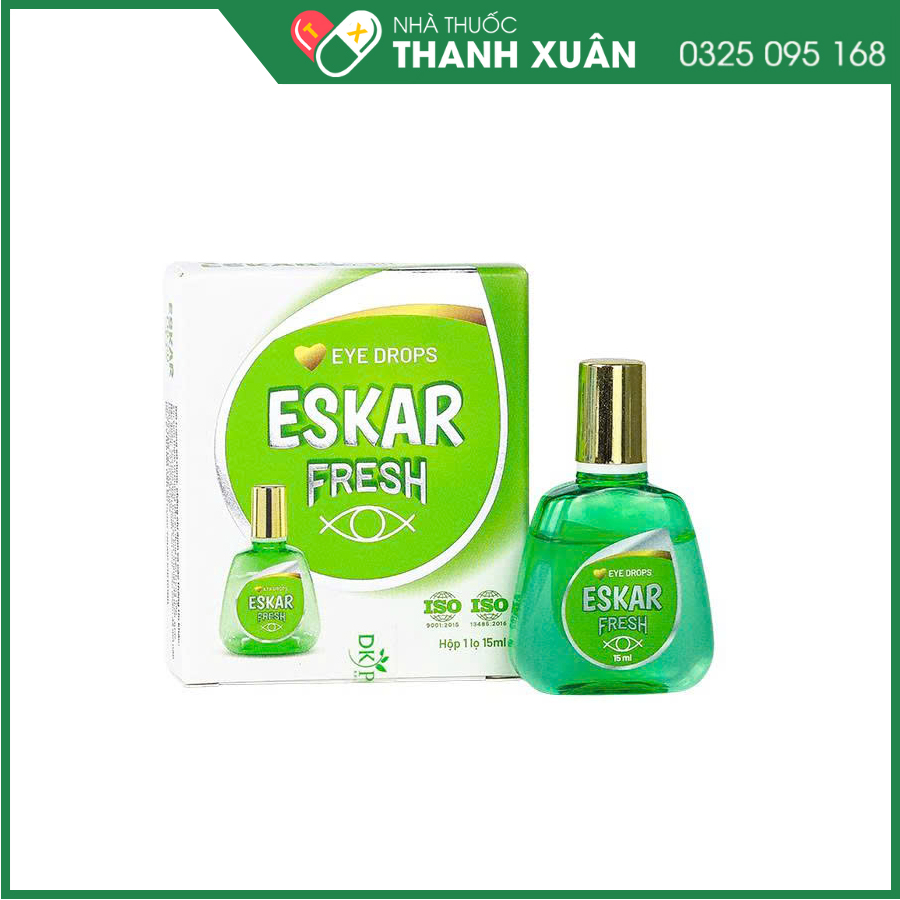 Eskar Fresh dung dịch nhỏ mắt giúp hỗ trợ làm giảm khô mắt, ngứa, kích ứng mắt, phòng ngừa các bệnh về mắt